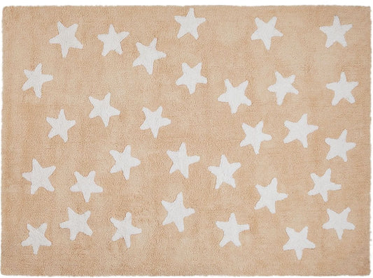 Lorena Canals Messy Stars Rug - Nude/White (4' x 5' 3") - C-N-MSW