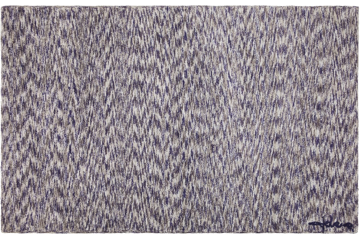 Lorena Canals Mix Rug, Arian - Linen/Navy (4' x 5' 3") - C-MIX-ARIAN