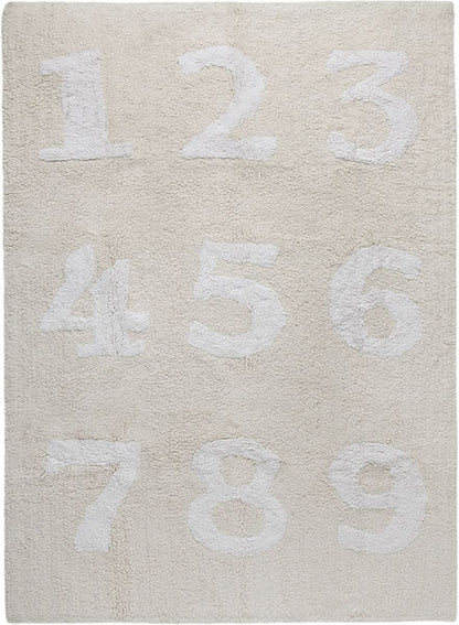 Lorena Canals Numbers Rug - Beige (4' x 5' 3") - C-00018