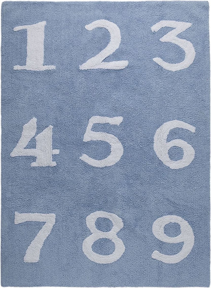 Lorena Canals Numbers Rug - Blue (4' x 5' 3") - C-00012