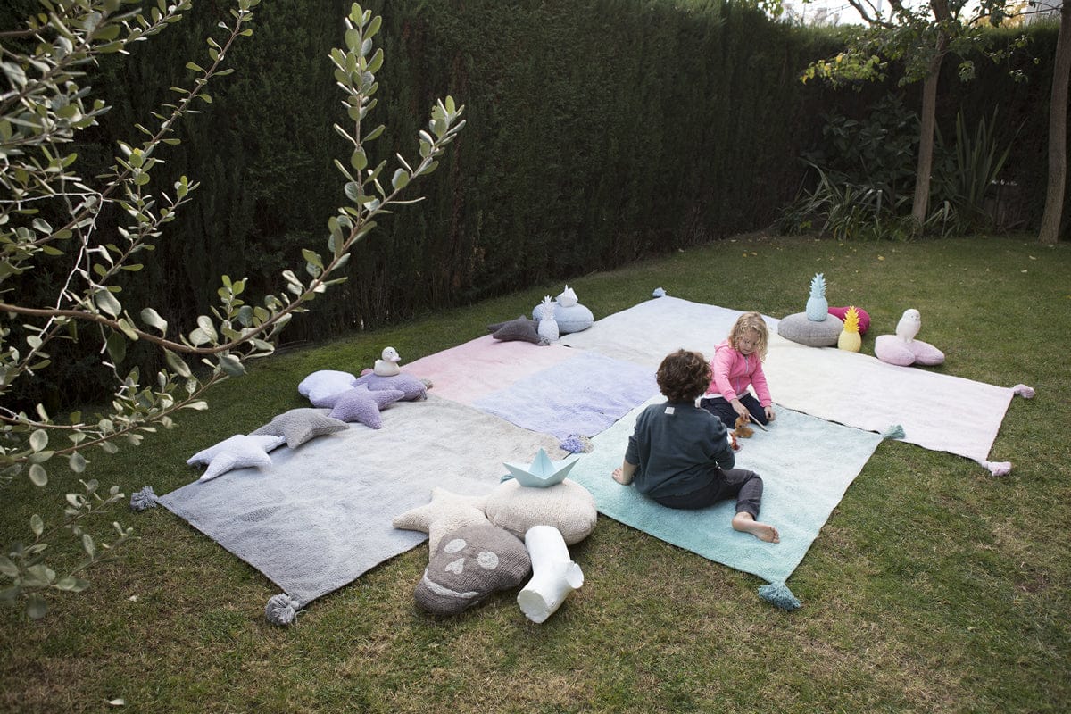 Lorena Canals Ombre Rug - Grey/Baby Blue (4' x 5' 3") - C-DE-BL