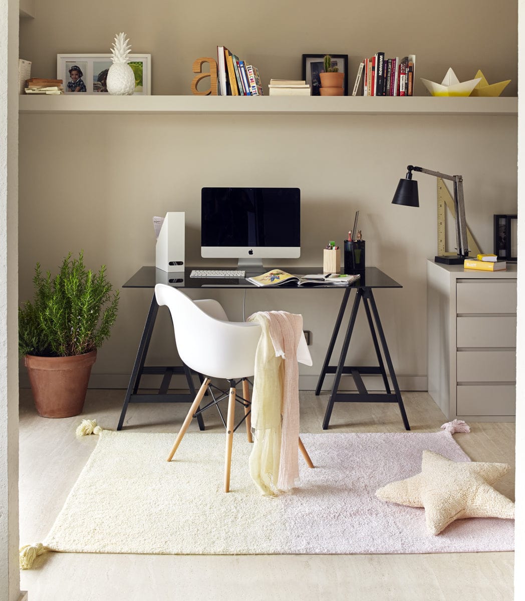 Lorena Canals Ombre Rug - Vanilla/Soft Pink (4' x 5' 3") - C-DE-VP