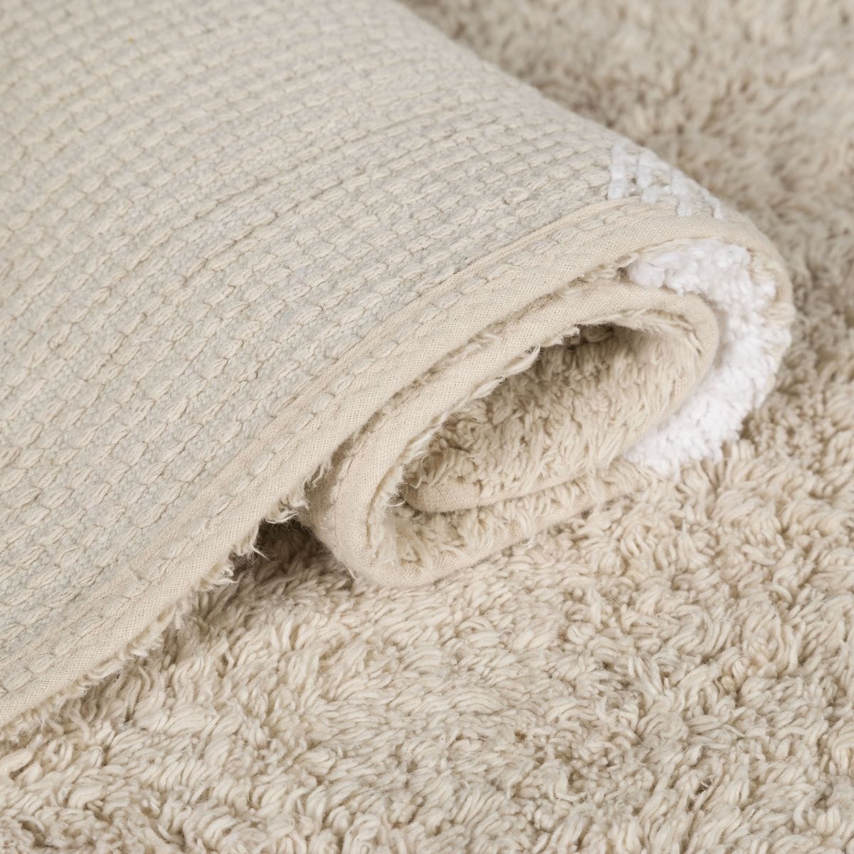 Lorena Canals Polka Dots Rug - Beige (4' x 5' 3") - C-00088