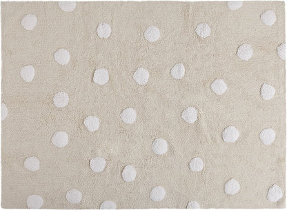 Lorena Canals Polka Dots Rug - Beige (4' x 5' 3") - C-00088