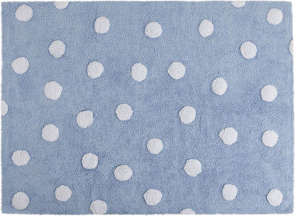 Lorena Canals Polka Dots Rug - Blue (4' x 5' 3") - C-00082
