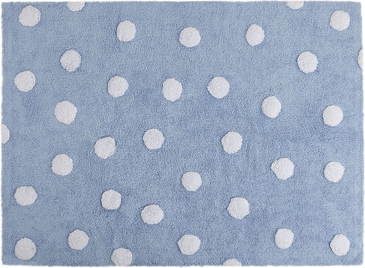 Lorena Canals Polka Dots Rug - Blue (4' x 5' 3") - C-00082