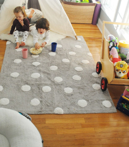 Lorena Canals Polka Dots Rug - Grey (4' x 5' 3") - C-00005