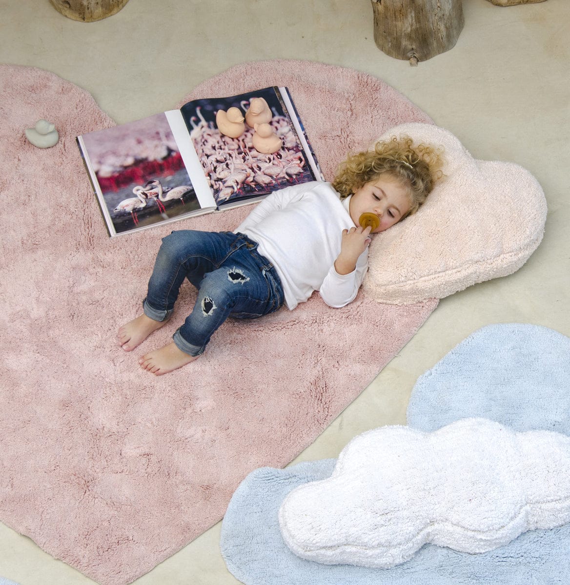 Lorena Canals Puffy Rug - Love Nude (5' 3'' x 6') - C-PUFFY-LOVE