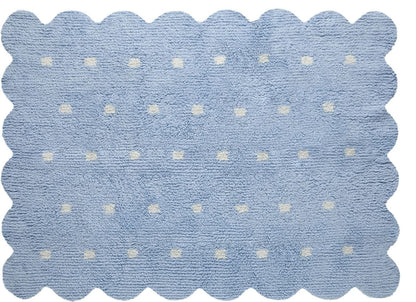 Lorena Canals Reversible Biscuit Rug - Blue/Beige (4' x 5' 3") - C-77772-28