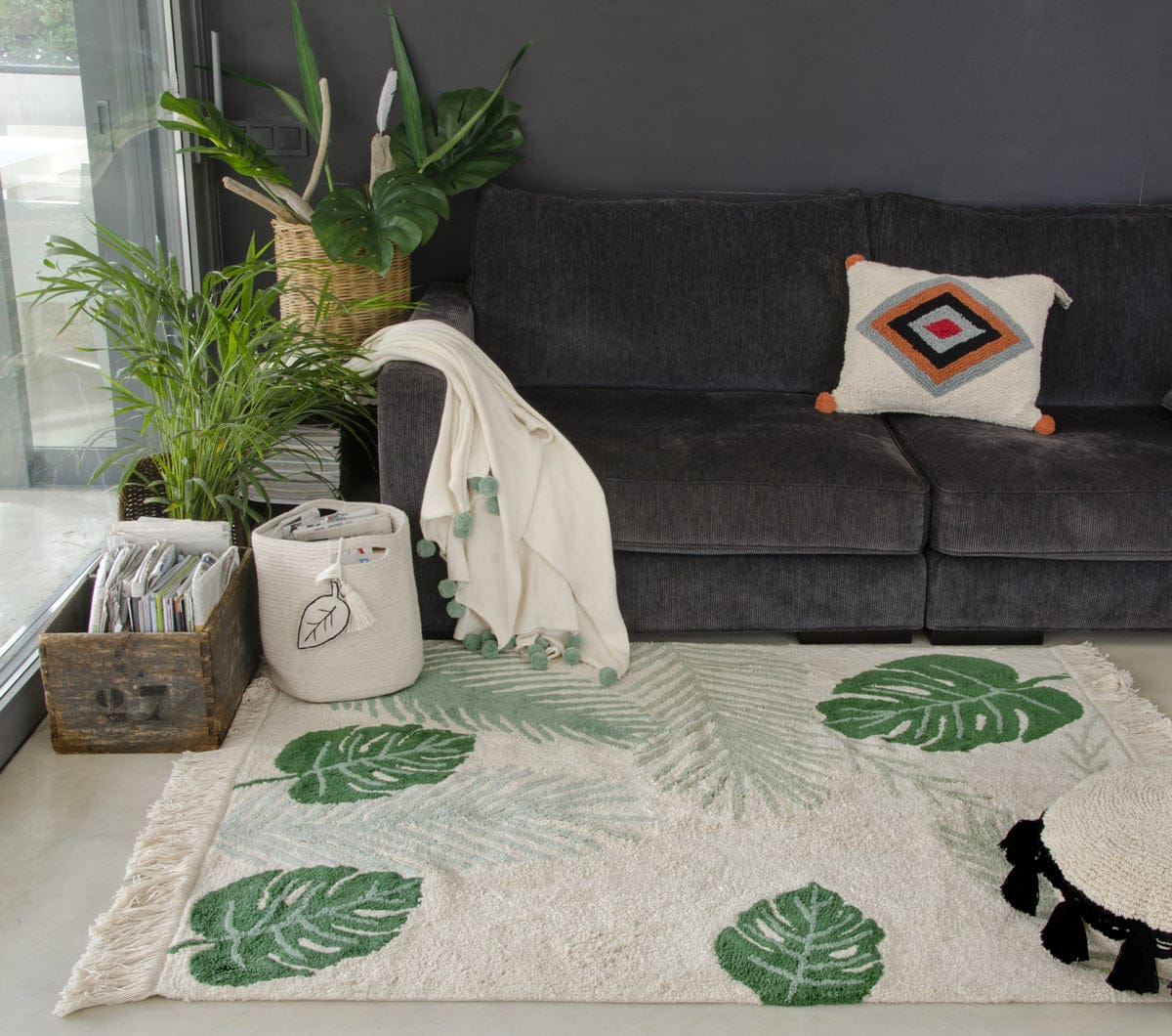 Lorena Canals Rhombus Cushion (1' 3'' x 1' 7'') - SC-RHOMBUS