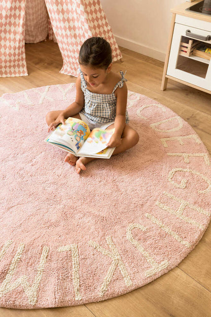 Lorena Canals Round Rug - ABC - Vintage Nude/Natural (5') - C-ABC-VNN
