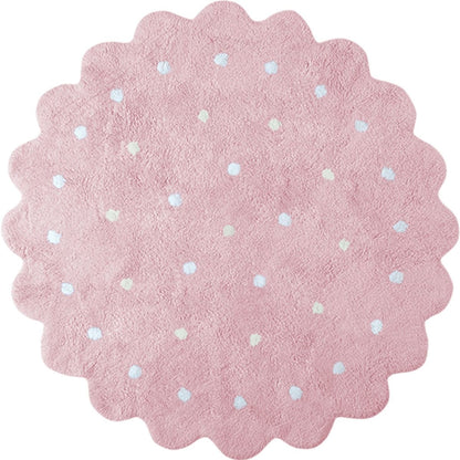 Lorena Canals Round Rug - Little Biscuit - Pink (4' 8") - C-13301