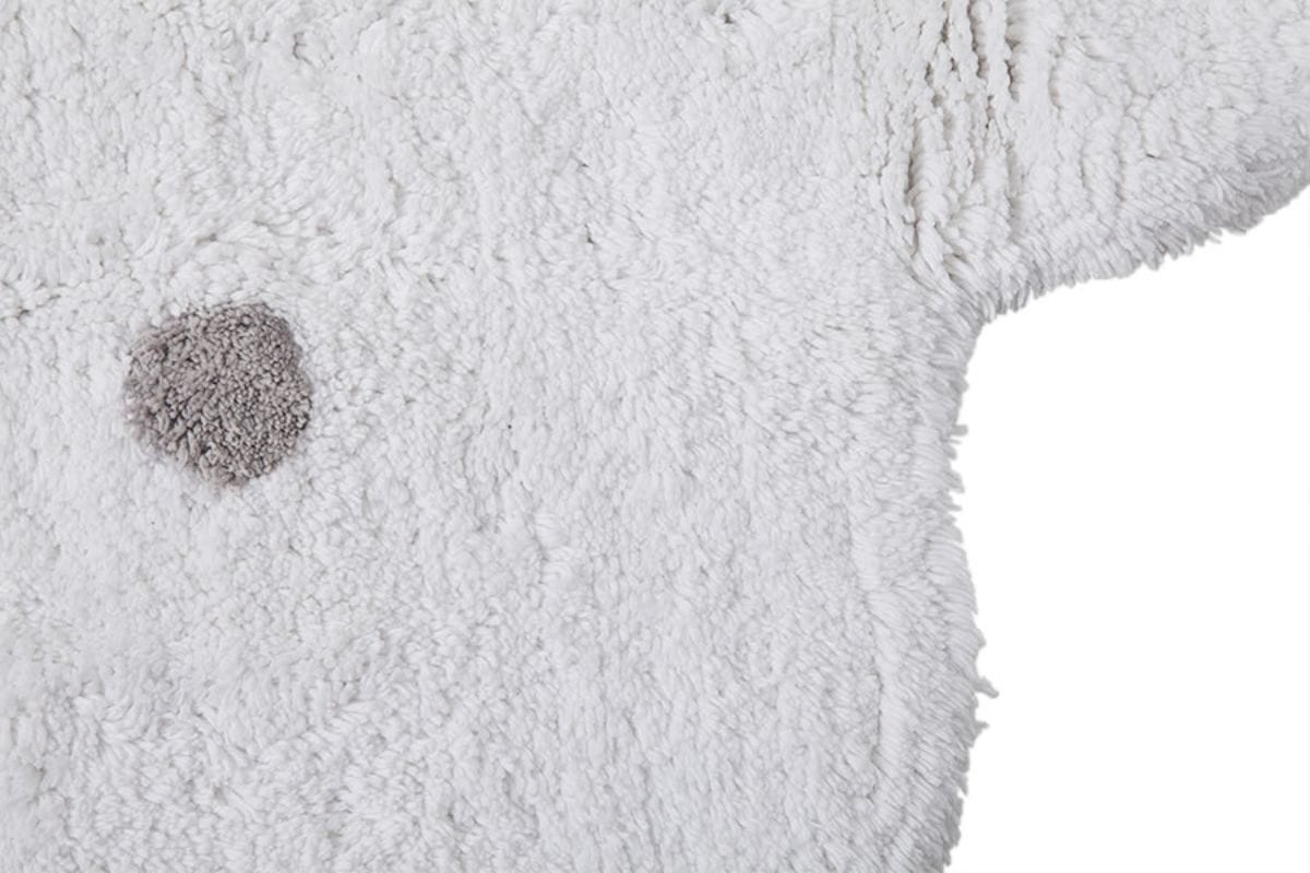 Lorena Canals Round Rug - Little Biscuit - White (4' 8") - C-13300