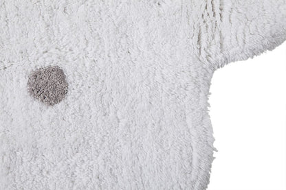 Lorena Canals Round Rug - Little Biscuit - White (4' 8") - C-13300