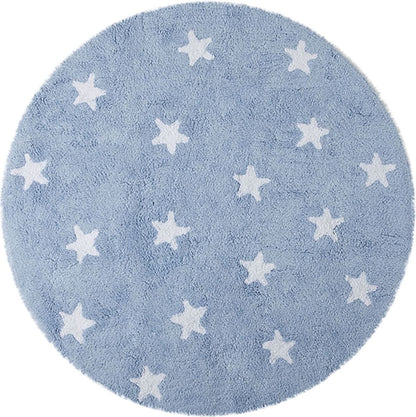 Lorena Canals Round Rug - Sky - Blue (4' 8") - C-10002