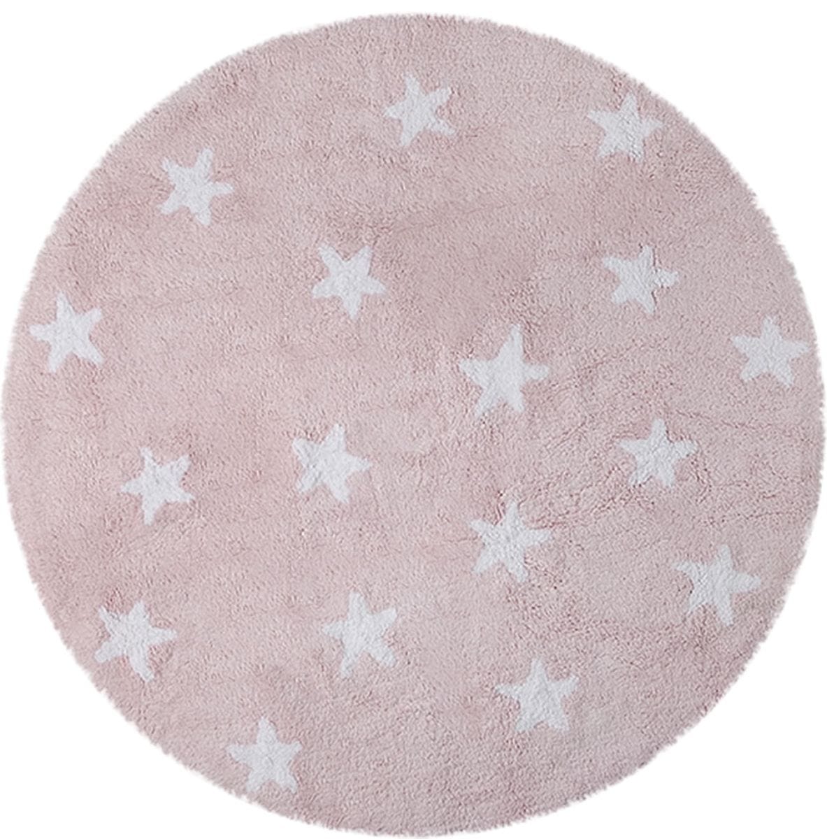 Lorena Canals Round Rug - Sky - Pink (4' 8") - C-10001