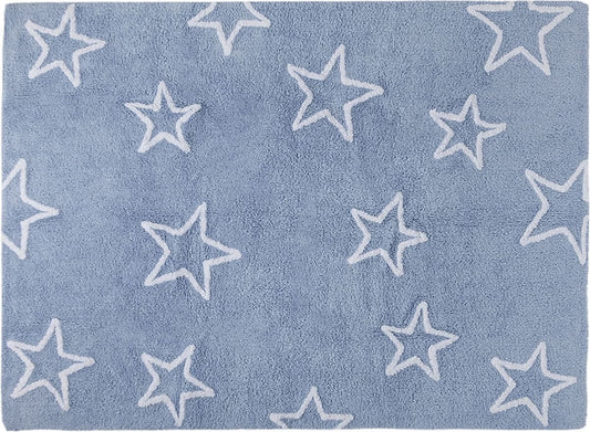 Lorena Canals Silhouette Stars Rug - Blue (4' x 5' 3") - C-44402