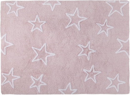 Lorena Canals Silhouette Stars Rug - Pink (4' x 5' 3") - C-44401