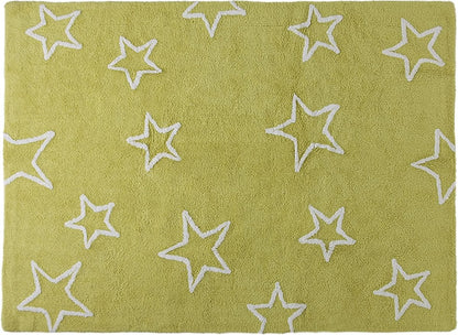Lorena Canals Silhouette Stars Rug - Pistachio (4' x 5' 3") - C-44406