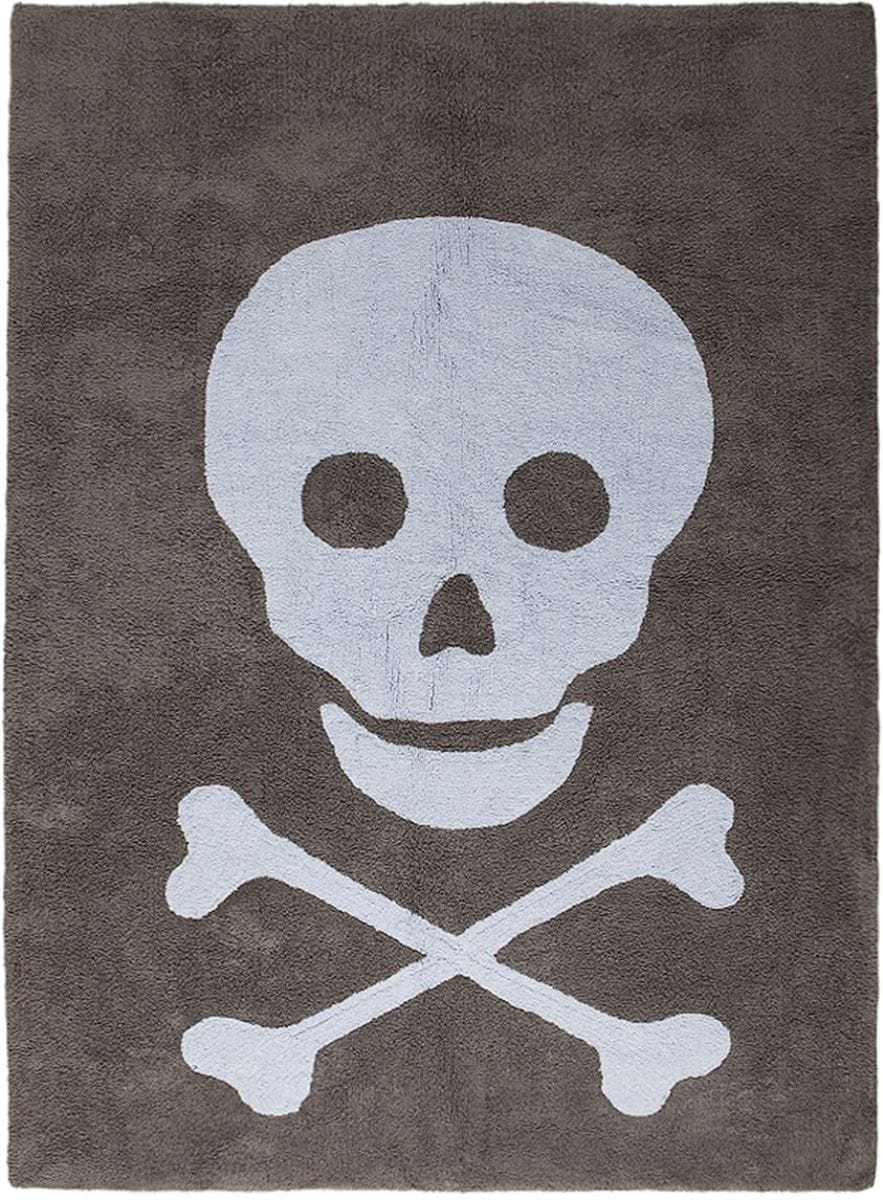 Lorena Canals Skull Rug - Grey/Blue (4' 8" x 6' 7") - C-SK-ADG