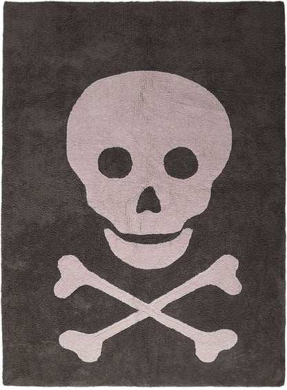 Lorena Canals Skull Rug - Grey/Pink (4' 8" x 6' 7") - C-SK-PDG