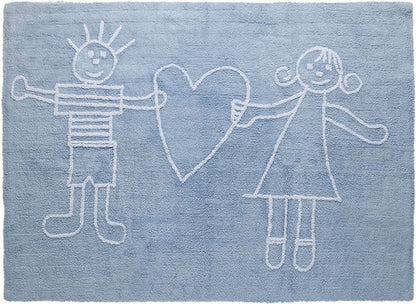 Lorena Canals Solidary Rug - Blue (4' x 5' 3") - C-SOL-A