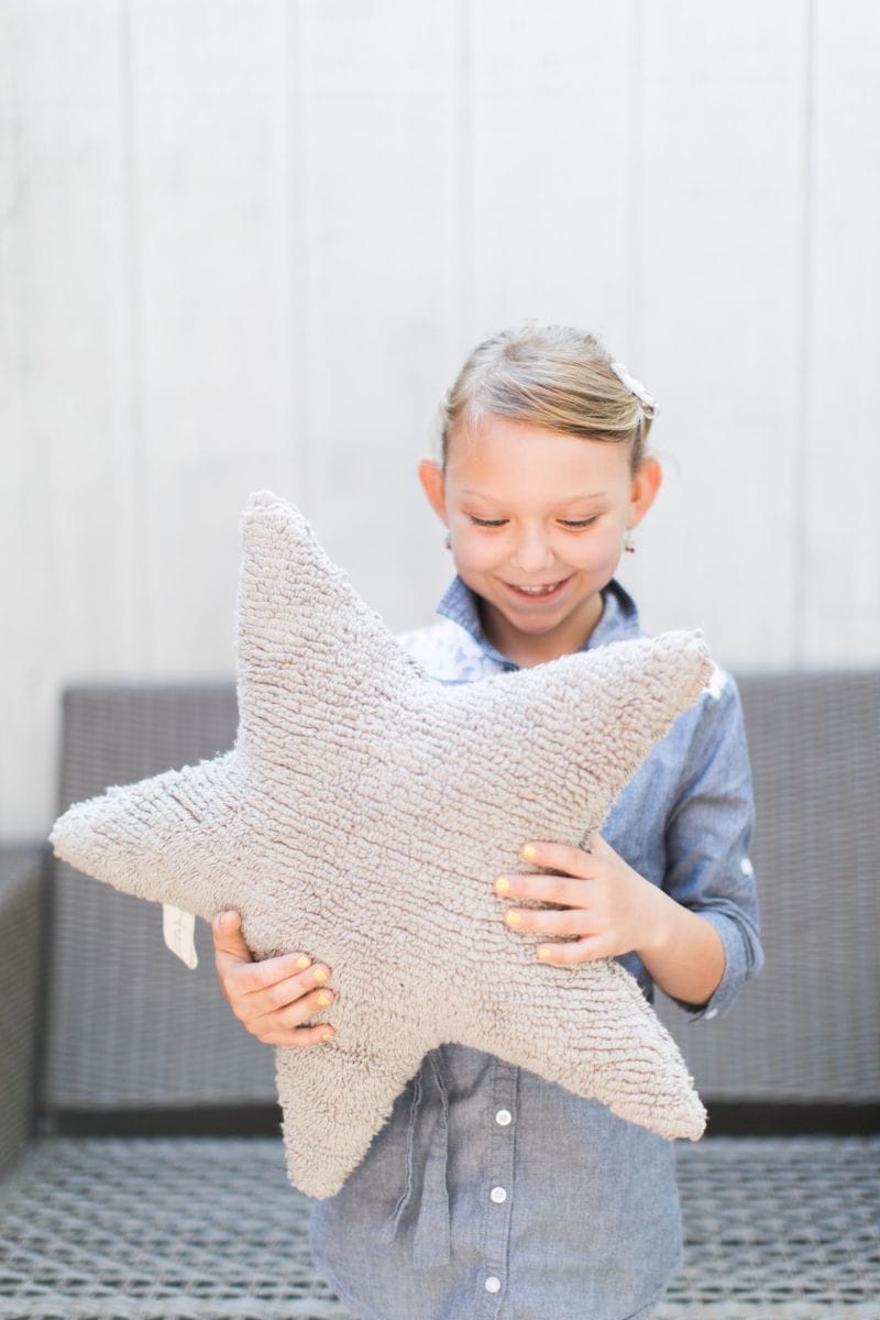 Lorena Canals Star Cushion - Light Grey (1'9" x 1'9") - SC-ST-LGR