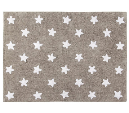 Lorena Canals Stars Rug - Linen/White (4' x 5' 3") - C-L-SW