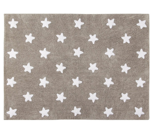 Lorena Canals Stars Rug - Linen/White (4' x 5' 3") - C-L-SW