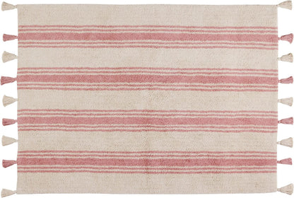 Lorena Canals Stripes Rug - Coral Pink (4' x 5' 3") - C-ST-CORALP