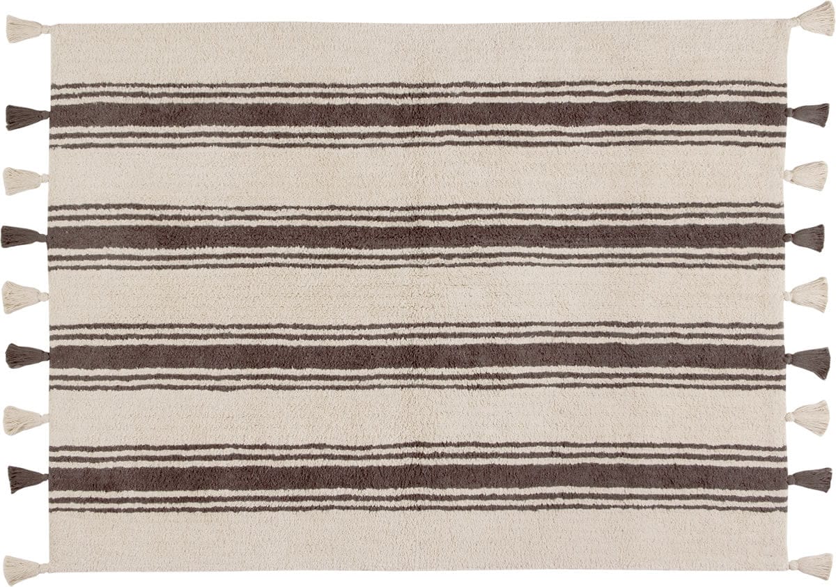 Lorena Canals Stripes Rug - Elephant Grey (4' x 5' 3") - C-ST-ELEPH