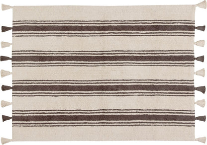 Lorena Canals Stripes Rug - Elephant Grey (4' x 5' 3") - C-ST-ELEPH