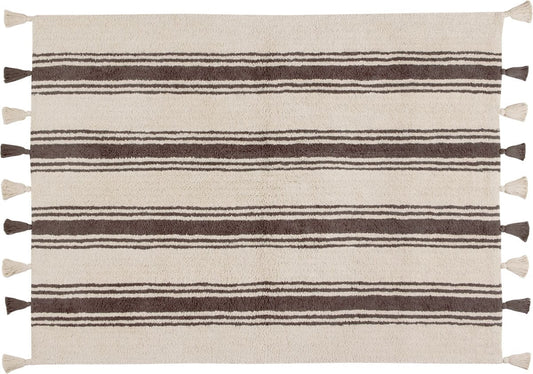 Lorena Canals Stripes Rug - Elephant Grey (4' x 5' 3") - C-ST-ELEPH