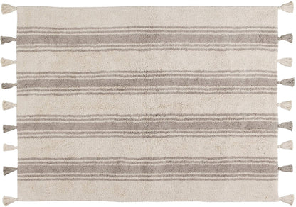 Lorena Canals Stripes Rug - Glacier Grey (4' x 5' 3") - C-ST-GLACIER