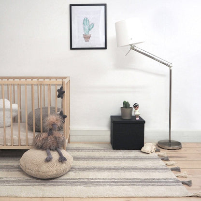 Lorena Canals Stripes Rug - Glacier Grey (4' x 5' 3") - C-ST-GLACIER