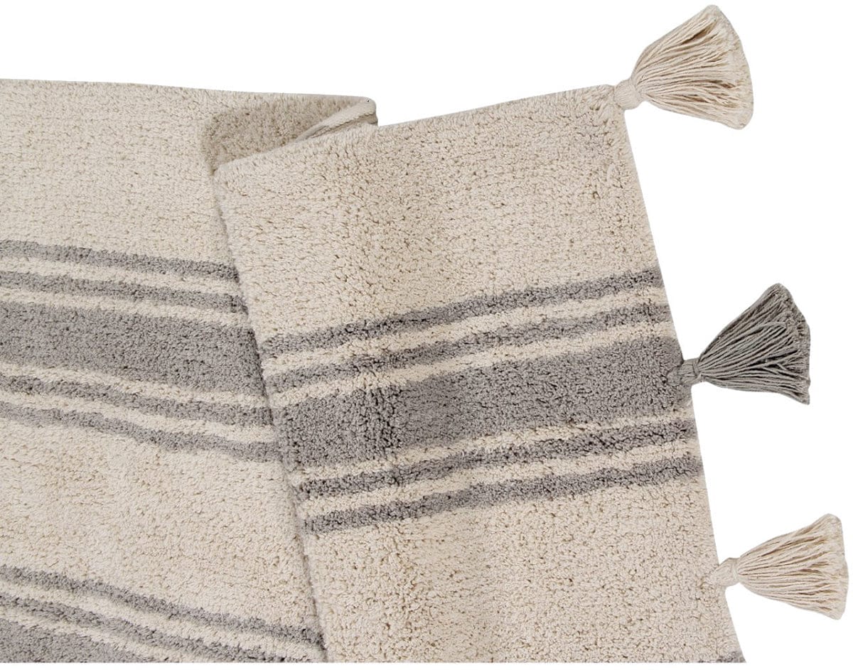 Lorena Canals Stripes Rug - Glacier Grey (4' x 5' 3") - C-ST-GLACIER