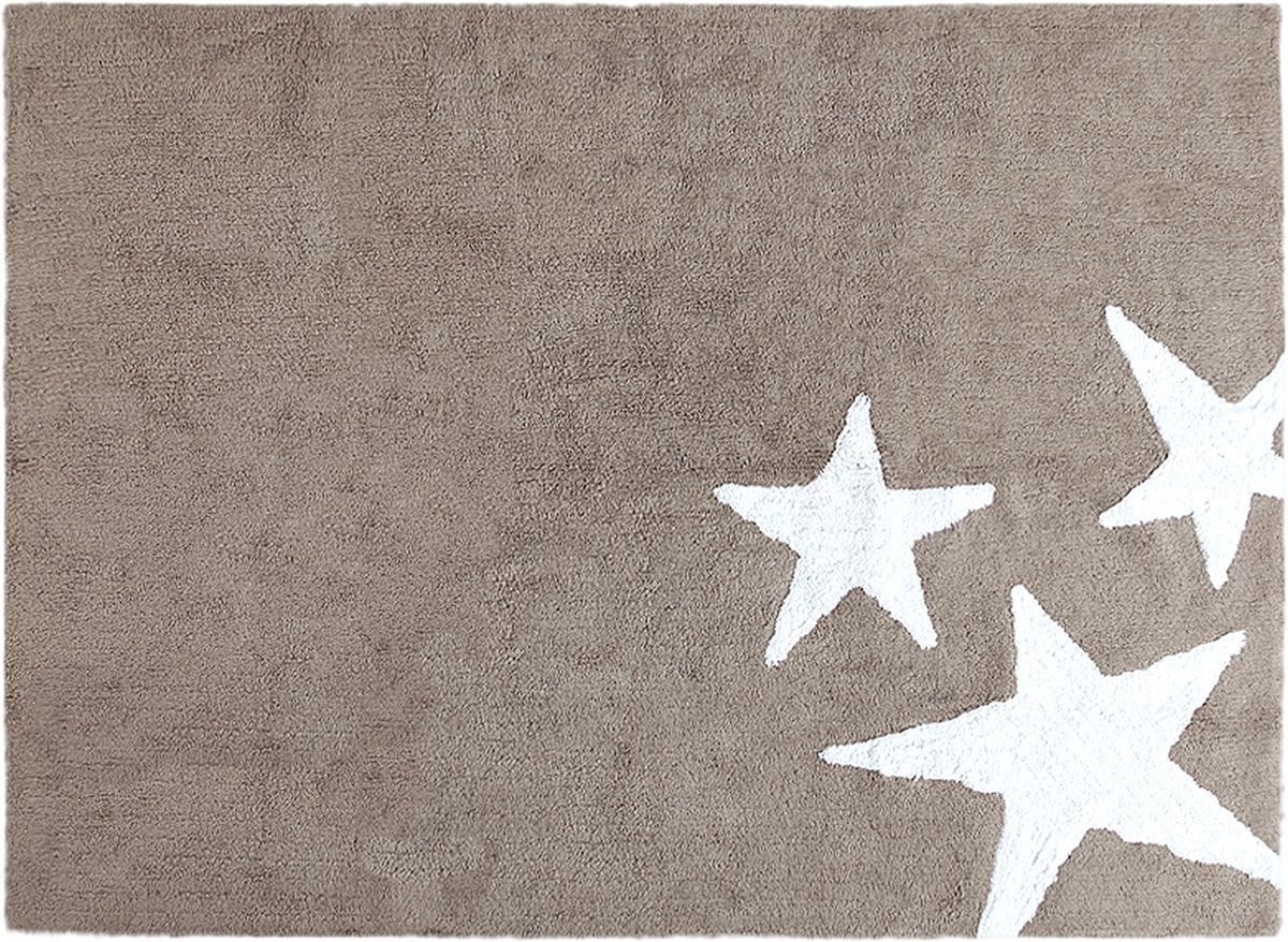 Lorena Canals Three Stars Linen Rug - White (4' x 5' 3") - C-TE-LW