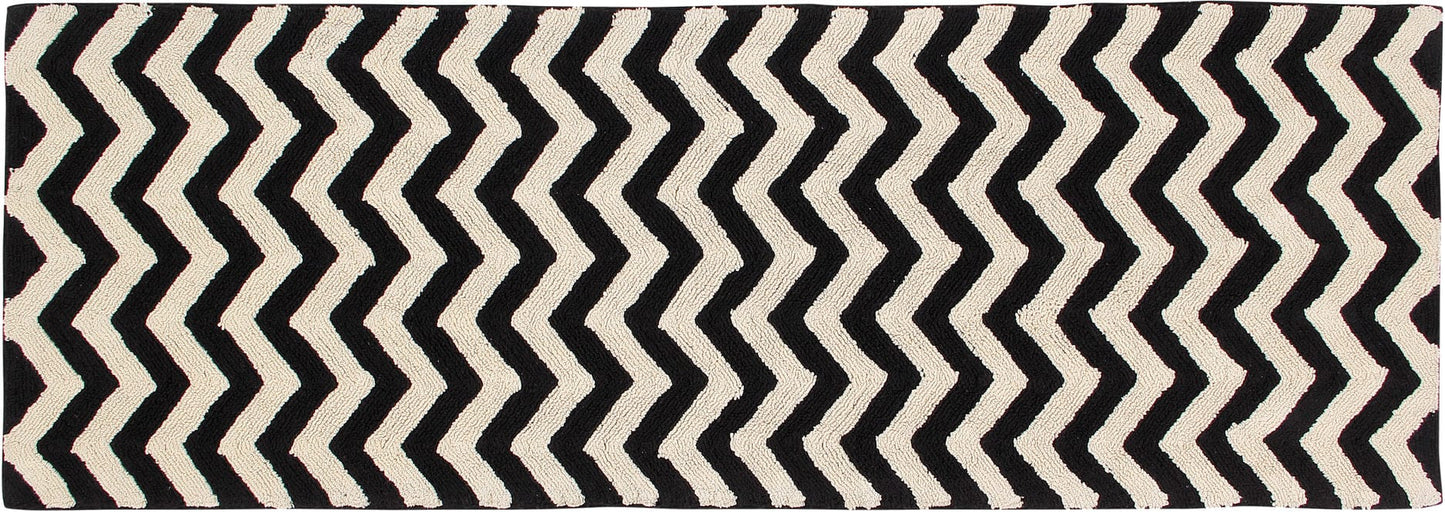Lorena Canals Zig Zag Runner (2' 6" x 7' 6") - C-BW-ZIGZAG-P