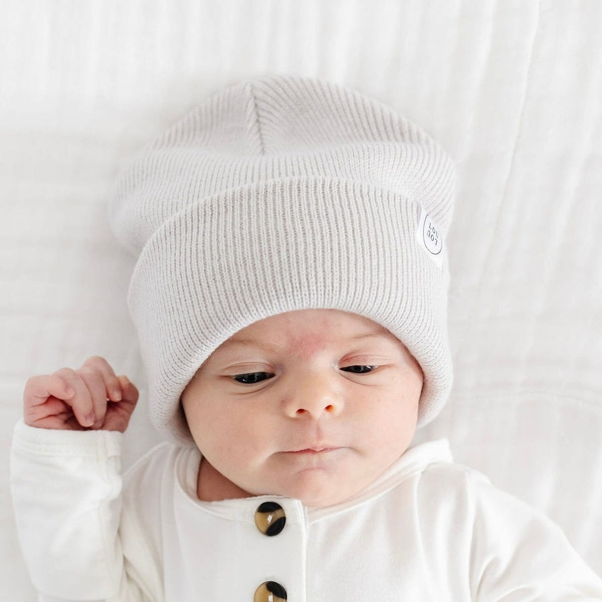 Lou Lou & Company Beanie with Pom - Cloud Grey, Infant (0-6 MO)