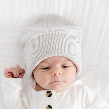 Lou Lou & Company Beanie with Pom - Cloud Grey, Infant (0-6 MO)