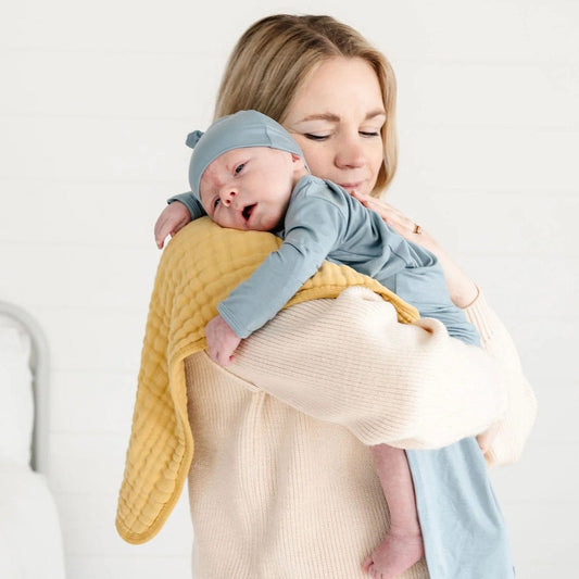 Lou Lou & Company Cloud Muslin Burp Cloth, 2 Pack - Honey - 20984