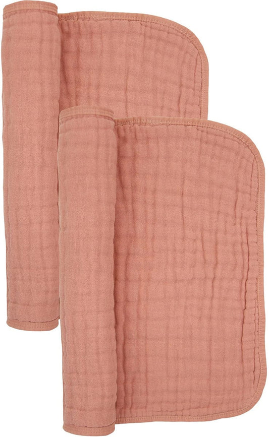 Lou Lou & Company Cloud Muslin Burp Cloth, 2 Pack - Rose - 20986
