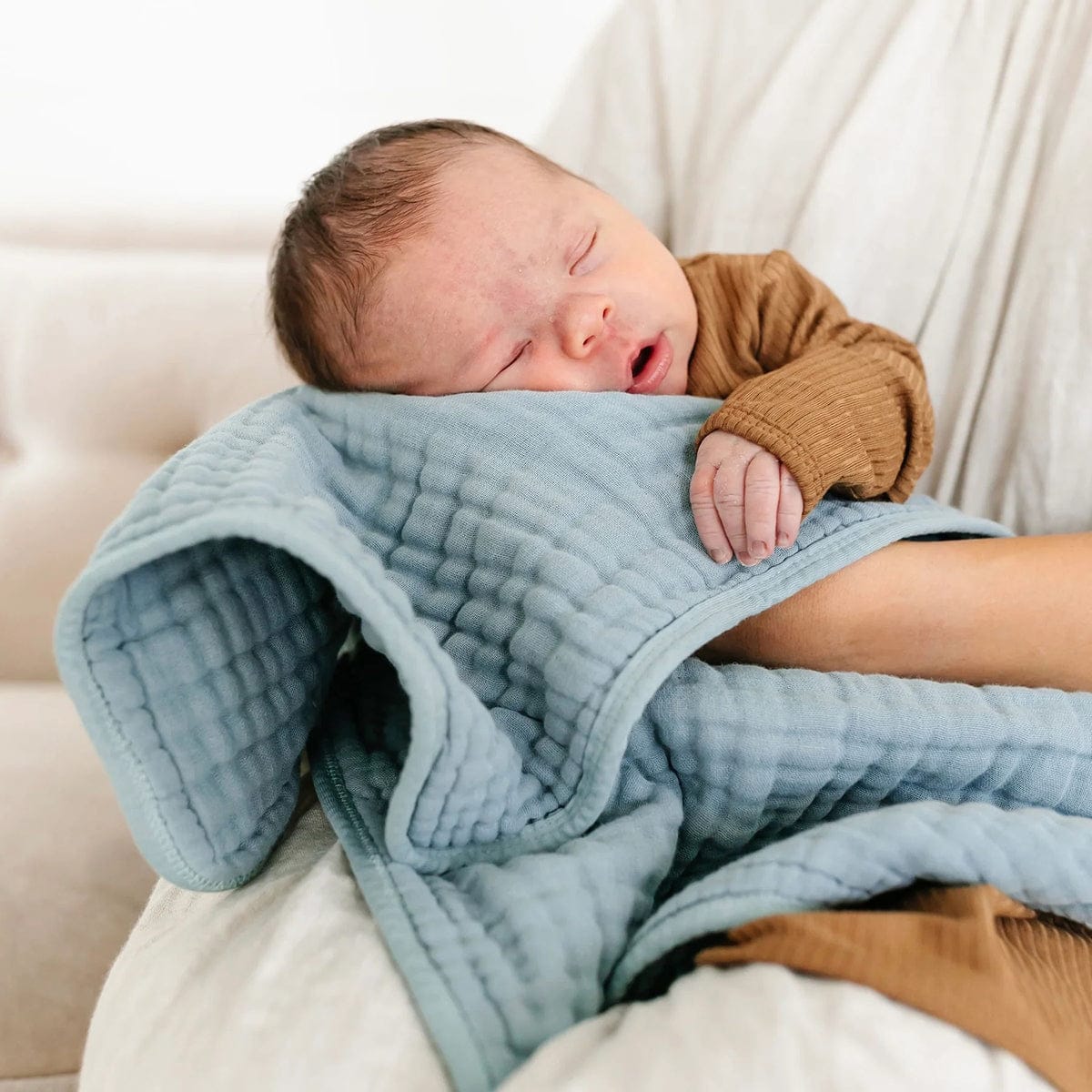 Lou Lou & Company Cloud Muslin Burp Cloth, 2 Pack - Steel - 20188