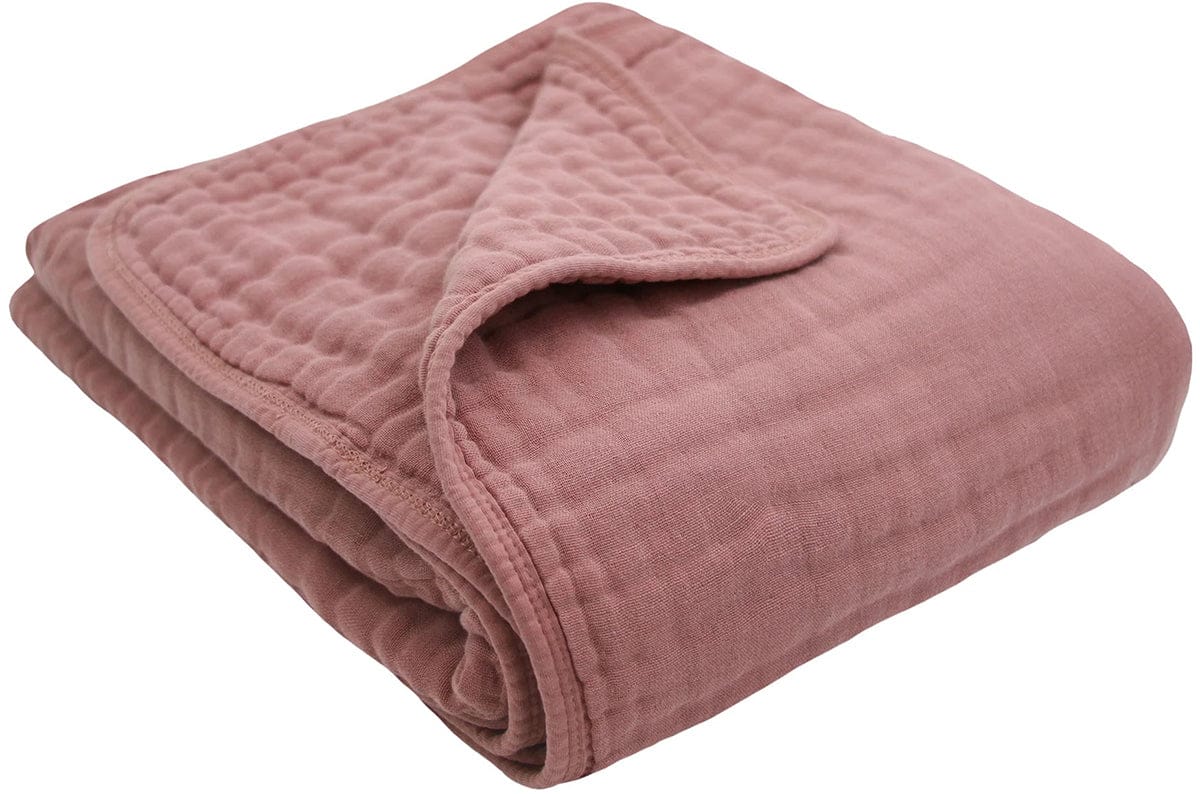 Lou Lou & Company Cloud Muslin Quilt - Berry, Large - 20993