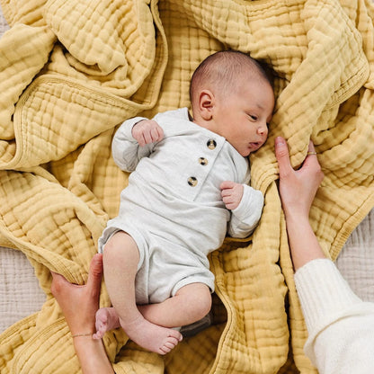 Lou Lou & Company Cloud Muslin Quilt - Honey, Large - 20995