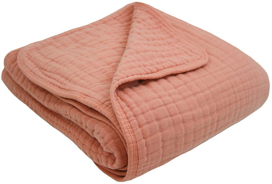 Lou Lou & Company Cloud Muslin Quilt - Rose, Large - 20997