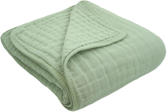 Lou Lou & Company Cloud Muslin Quilt - Sage, Large - 20999