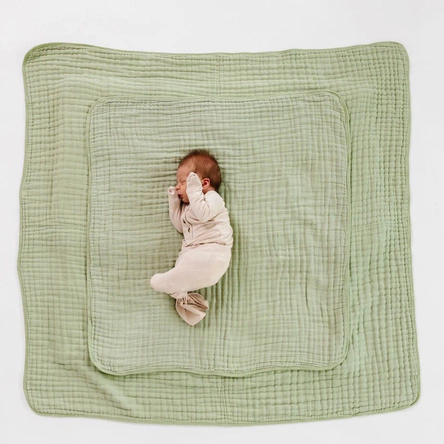 Lou Lou & Company Cloud Muslin Quilt - Sage, Small - 21000