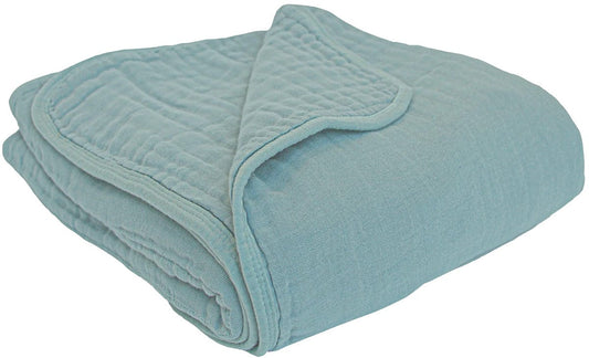 Lou Lou & Company Cloud Muslin Quilt - Steel, Small - 20190