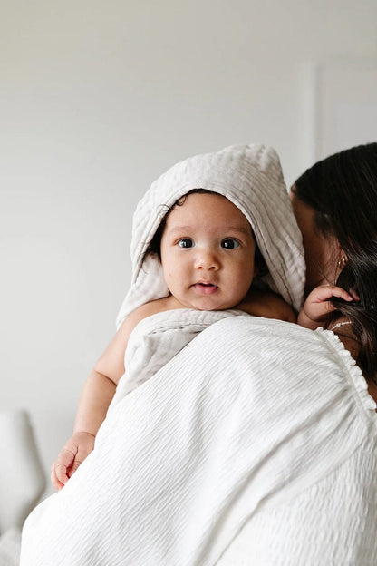 Lou Lou & Company Infant Hooded Bath Towel - Grey - 23677